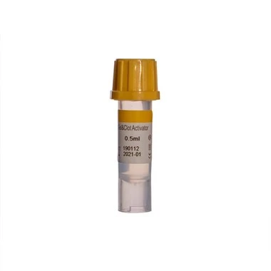 Tubo ativador de coágulo de gel descartável 0.5ml para teste de coleta de sangue
