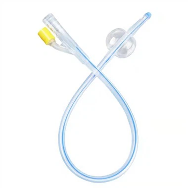 Cateter uretral de silicone descartável 2 vias 3 vias látex Cateter Foley