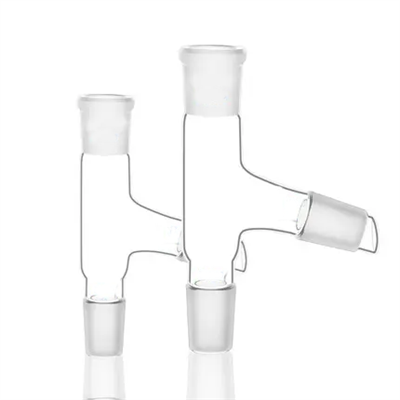 Cabeça de destilação de vidro de laboratório de alta qualidade, caminho curto, com condensador separado, cabeça de destilação de vidro 24/29 29/32